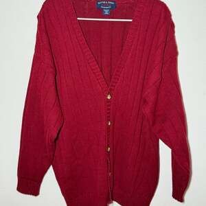 Men's Vintage Sutter & Grant Red Cardigan